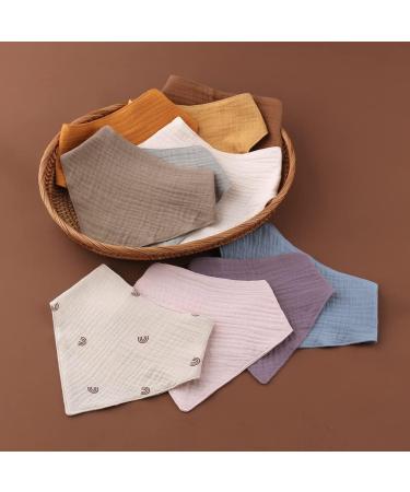 Uposao Organic Cotton Baby Bandana Dribble Bibs | Super Soft & Absorbent | Adjustable Button | Unisex | One Size - Buy Online on GoSupps.com