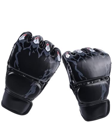 MMA gloves boxing gloves for women and men boxing training gloves sparring gloves Punching gloves Grappling for kickboxing martial arts muay thai karate ufc hand protection (black)