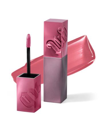 URBAN DECAY Vice Lip Bond - Glossy Full Coverage Liquid Lipstick - Long-Lasting One Swipe Color - Smudge-Proof - Transfer-Proof - Water-Resistant - High Shine Finish   0.14 Fl. Oz Cuffed Up (bright baby pink)