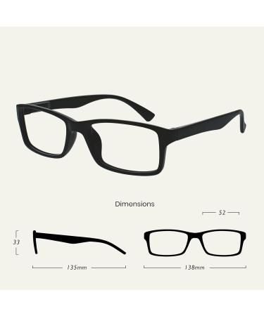 Opulize Unisex PEP Reading Glasses (4 Pack) - +1.50 Diopters in Black Brown & Grey - Stylish Durable & Lightweight - Buy Online on GoSupps.com