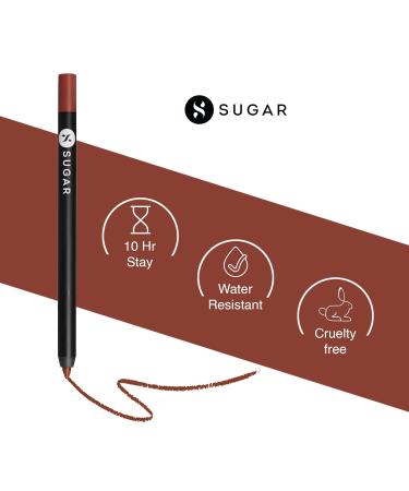 SUGAR Cosmetics Lipping On The Edge Lip Liner 01 Taffeta Terracotta - Water-Resistant 10-Hour Wear With Sharpener - Shop Internationally - Buy Online on GoSupps.com