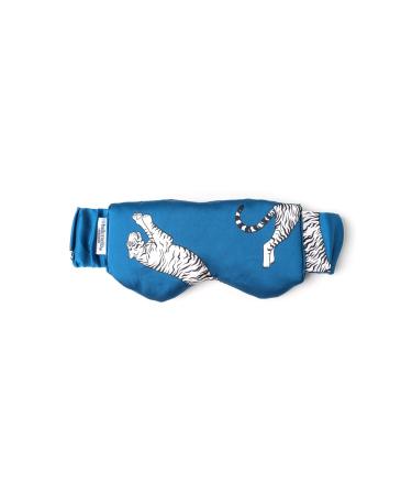 Hello Mello Beauty Sleep Satin Sleep Mask for Sleeping Satin Blindfold Elastic Strap - Sleep Easy Tiger