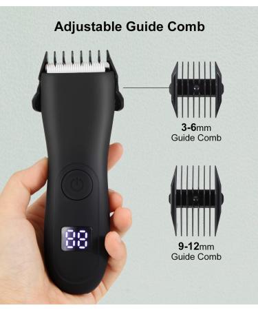 Electric Body Trimmer for Men Cordless Groin Groomer Ball Trimmer Shaver with LED Waterproof Wet & Dry Male Hygiene Razor Mens Pubic Hair Trimmer Replaceable Ceramic Blade Heads - Buy Online on GoSupps.com