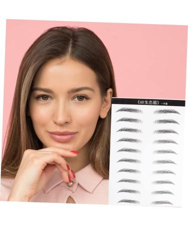 BIUDECO 4 Sheets Pairs Eyebrow Sticker Eyebrow Makeup Tools Eyebrows for Women Eyebrow Waterproof Black - Buy Online on GoSupps.com