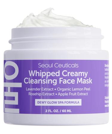 Korean Skin Care Cleansing Face Mask Cream   Korean Face Mask Skincare K Beauty Face Masks Contains Lavender + Lemon Peel + Rosehip   Extremely Effective Hydrating Spa Mask For That Dewy Glow 2oz