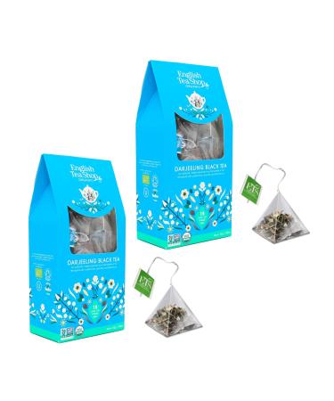 English Tea Shop English Tea Shop | Black tea Darjeeling India in an ecological box | Organic black tea Bengal tea Darjeeling Floral Aroma - 2 x 15 Pyramid Infusers