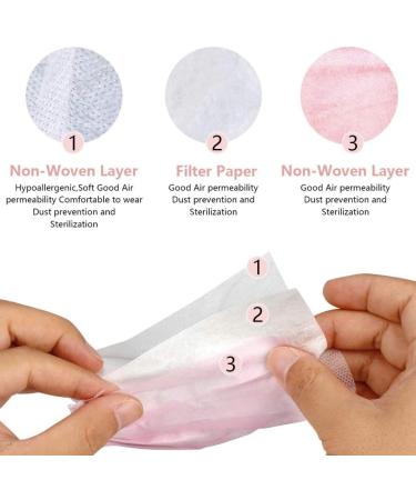 Pink Disposable Face Masks - 3 Ply Protection | 10 Pack | Ideal for Office Restaurant & Outdoor Use - Buy Online on GoSupps.com