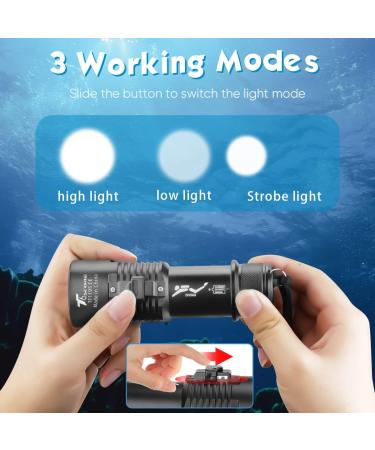 6000 Lumens Rechargeable Diving Flashlight - Super Bright Submersible Torch for Underwater Exploration - Buy Online on GoSupps.com