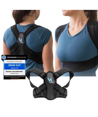 Martneck back straightShoulder belt |High -up correction |Designed by orthopedic surgeon |Children ladies men |Back support |Free app |Support: neck shoulder back (s/m)