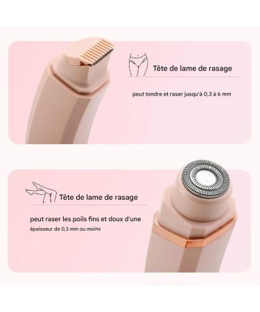  pilateur lectrique Femme | pilateur Bikini Double T te Imperm able | Visage Corps Voyage Zones Sensibles Aisselles Jambes - Buy Online on GoSupps.com