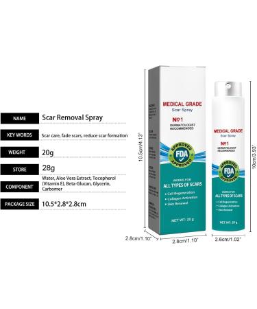ScarRemove Advanced Scar Spray for All Types of Scars for Surgical Scars and Stretch Marks-20g (2PCS) - Buy Online on GoSupps.com