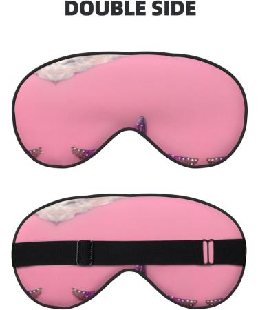 Pink Sand Beach Eye Mask | Soft Adjustable Sleep Mask for Men & Women | Comfortable Black Nighttime Eye Cover - Buy Online on GoSupps.com