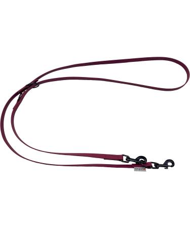 Biothane Dog Leash with Black Hook - Adjustable for Small & Large Dogs | 2m 2.4m 2.8m 3.5m 5m Options (Bordeaux 2m x 13mm) - Buy Online on GoSupps.com