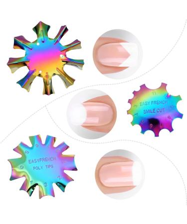 MWoot 3-Piece Edge Trimmer Tool Set | Colorful French Smile Line Stencils for Acrylic & Gel Modeling - International Shipping Available - Buy Online on GoSupps.com