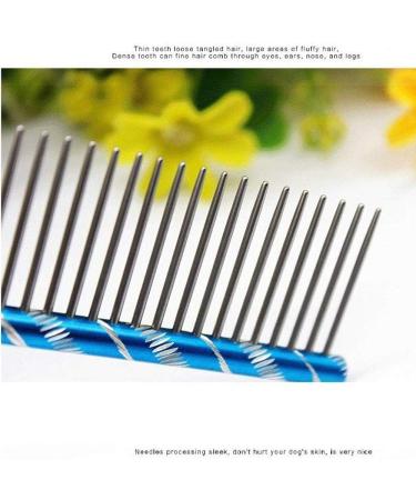 Meetory Stainless Steel Pet Comb | Dog Grooming Comb with Rounded Teeth for Large, Medium, Small Dogs & Cats - 16cm - Buy Online on GoSupps.com