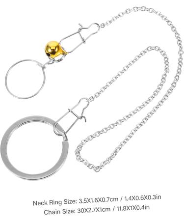 COSMEVIVI 1 Set Parrot Leash Chain Parrot Harness Chain Bird Flying Harness Silver - Buy Online on GoSupps.com