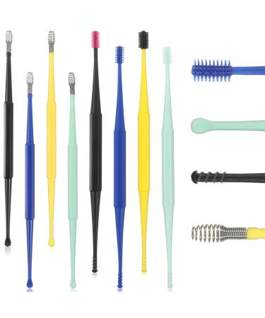 8 Pcs Earwax Cleaners Silicone Ear Wax Removal Tool Spiral Ear Cleaning Kit Reusable Soft Silicone Ears Cleaner Safe Ears Scratcher Scoop Tool Earwax Removal Tools for Olders Adult Kids