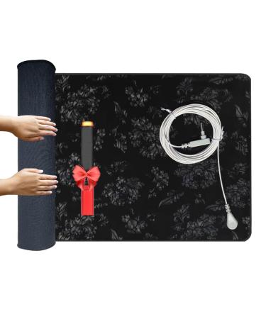 Grounding Mat for Sleeping Grounding Pad Upgraded Material and Pattern for Health Improvement Pain Stress Inflammation Relief Grounding Mat for Foot Bed (23.6" 35.4+Pen)