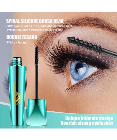 2pcs Waterproof 4D Fiber Lash Mascara Set - Long Lasting & Smudge-Proof with 360 Brush - Black - Buy Online on GoSupps.com