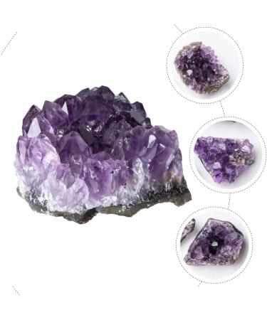 FOMIYES 5pcs Natural Crystal Cluster Gemstone Specimen Purple Gems Natural Minerals Meditation Stone Desktop - Buy Online on GoSupps.com
