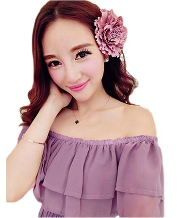 Buy Elegant Red Flower Hair Clips for Girls - 2 Piece Wedding Set | Bonamart - Buy Online on GoSupps.com