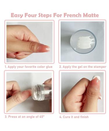 French Nail Stamper Set - Clear Silicone Stamping Jelly with Scraper for DIY Nail Art - Transparent, No Misplacement - Nail Manicure Kit - Buy Online on GoSupps.com