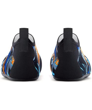 Homitem Water Shoes - Quick-Dry Aqua Yoga Socks for Men and Women - Surf, Swim, and Beach Pool Shoes - Graffiti Colorful Design - Size 8.5-9.5 Women/7.5-8.5 Men - Buy Online on GoSupps.com