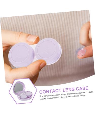 Travel Contact Lens Case - Gatuida Colored Lens Organizer Box in Violet Purple | Perfect for International Shipping | Compact & Durable PP Design (7.2x5.8x2cm) - Buy Online on GoSupps.com