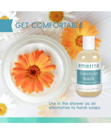 Emerita Feminine Cleansing & Moisturizing Wash - Aloe & Chamomile - 4 oz - Buy Online on GoSupps.com