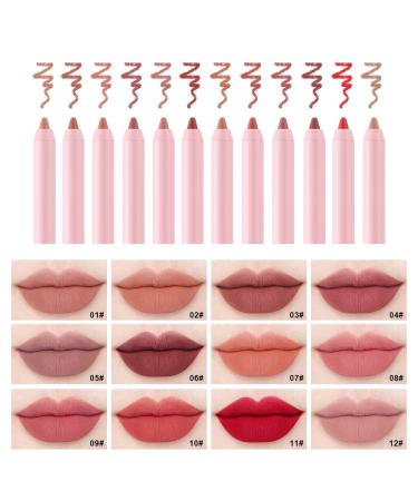 2Pcs Red Brown Lip Liner Pencil and Lipstick Set - Long Lasting Waterproof Matte Lip Liner and Lipstick Kit for Women Girls - Buy Online on GoSupps.com