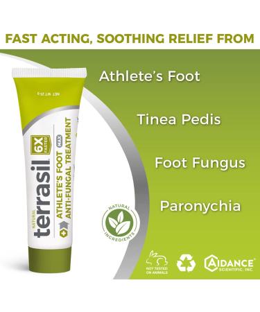 Terrasil Athlete's Foot Cream Treatment - Extra Strength Formula with Tea Tree Oil and Clotrimazole (25gm) - Buy Online on GoSupps.com
