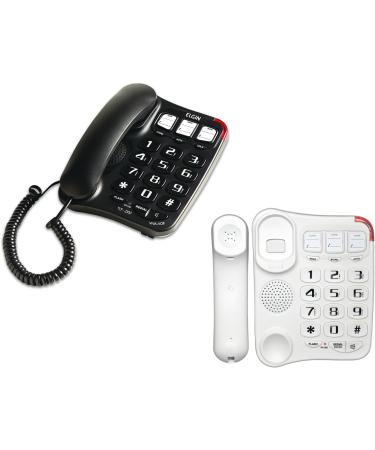 LIANXUE Big Button Landline Phone Desktop Telephone Loud Ringtone Fixed Home Phone for Elderly and Visually Impaired ABS Bk - Buy Online on GoSupps.com