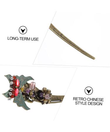 minkissy Japanese Hair Pin 1pc Metal Hairpin Hair for Women Accessories Hair Chopsticks for Women Vintage Hair Chopsticks Metal Book Marker Chinese Hair Fork Flower Bookmark Wedding Bride - Buy Online on GoSupps.com