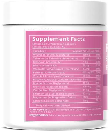 conception for her Fertility Supplements for Women Prenatal Vitamin Support with Myo-Inositol Folate and Chasteberry Supports Hormonal Balance Ovulation & Regular Cycles 90 Capsules - Buy Online on GoSupps.com