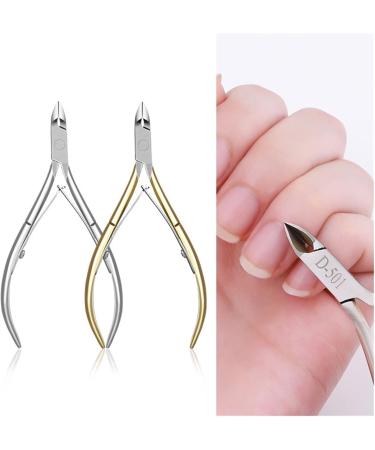 SJLS Stainless Steel Cuticle Nipper Professional Remover Scissors Finger Care Manicure Nail Clipper Dead Skin Tools Gold and Sliver (Color : Sliver) - Buy Online on GoSupps.com