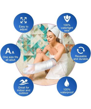 Mautacly Waterproof Cast Cover Arm Adult Forearm for Shower Bath Swimming Watertight Protection Wrists Wound - Buy Online on GoSupps.com