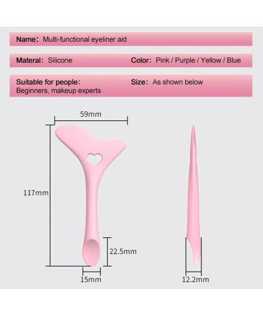 LXZJJM 2Pcs Multi-Functional Eyeliner Aid - Eyeliner Stencils Wing Tips Perfect for Eye Curve Placement Assists Eyeliner and Eyeshadow Helps Lipstick Application Easy to Clean and Maintains Shape (Yellow) - Buy Online on GoSupps.com