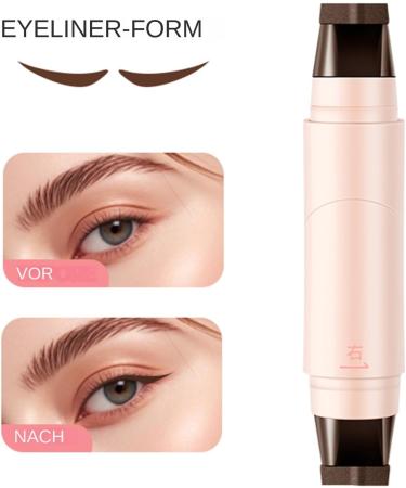 Eyeliner with Trick Stencils Waterproof Eye Pen with Contoured Guide Cosmetic Marker for Defined Look Long Lasting Formula Ideal for daily makeup beauty brown - Buy Online on GoSupps.com