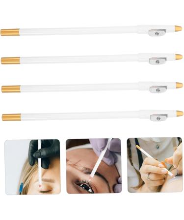 Mikinona Crayons Barbe De Barbier 4 Pi ces Blanc Avec Taille-crayon Int gr Pointe Fine Imperm able Pour Contours Pr cis De Barbe Et Sourcils Usage Quotidien Et Maquillage Polyvalent - Buy Online on GoSupps.com