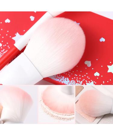 Docolor 32-Piece Professional Makeup Brushes Set - Premium Kabuki Brushes for Foundation, Blending, Contour, and More - Red/White Gift Kit - Buy Online on GoSupps.com