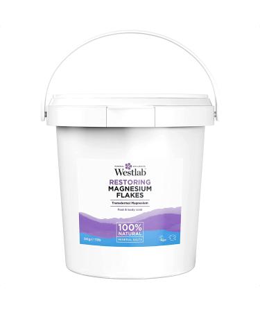 Westlab - Restoring Magnesium Flakes - 5kg Resealable Tub - 100% Natural Pure & Unscented Mineral Salts - Magnesium Chloride Foot & Body Soak 5 kg (Pack of 1)