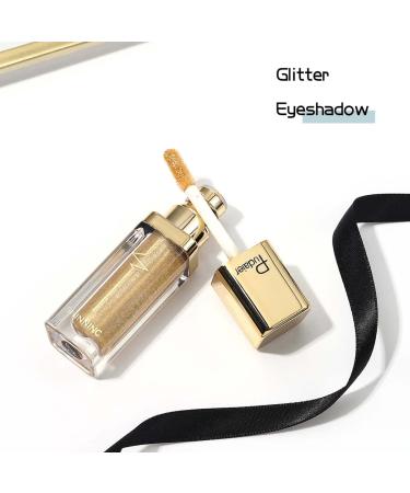 Kilshye Glitter Liquid Eyeshadow Metallic Shimmer Eye Shadow | High Pigment, Long Lasting, Waterproof | E-Gold 6 | For Women and Girls - Buy Online on GoSupps.com