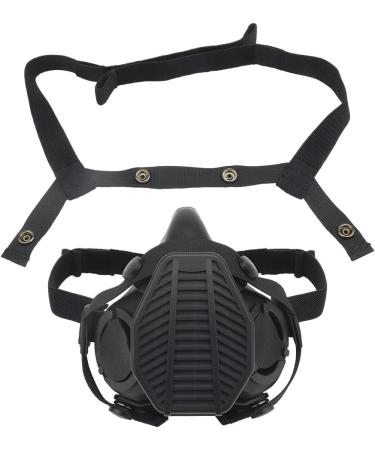 Oarea Tactical Half Face Gas Mask - Respiratory Protection with Exchange Filter for Military Airsoft & Paintball - MA-119-BK - Buy Online on GoSupps.com