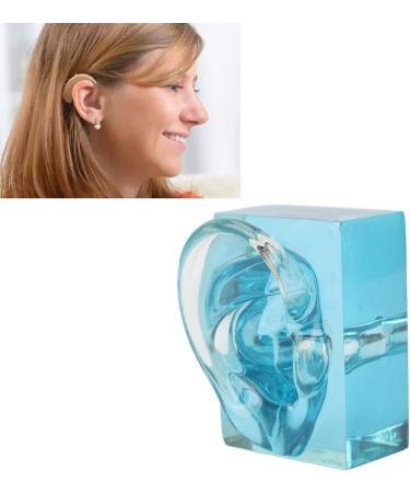 Acrylic Blue Transparent Right Ear Display Model - Waterproof Fake Ear for Sound Aids - Buy Online on GoSupps.com