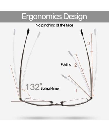 VANANA Folding Reading Glasses - Blue Light Blocking Spring Hinge Pocket Size (2 Pairs) with Hard Cases - International Shipping Available - Buy Online on GoSupps.com