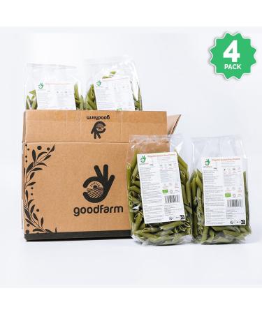 goodFarm Organic Green Pea Penne Pasta 1 kg - High Protein & Fibre Gluten-free Vegan Low calorie - Buy Online on GoSupps.com