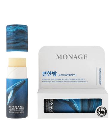 MONAGE Korea Vegan & Organic Lip Balm Butter Stick - 0.42 oz  100% Natural Ingredients for Dry  Cracked Lips & Skin  Comfort
