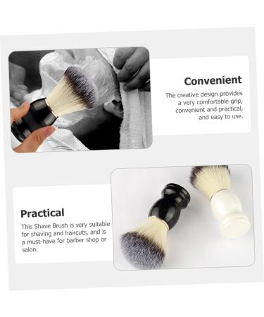 Magiclulu Manual Shaving Brush | Premium Male Razor Tool with Wooden Handle & Fiber Wool - Perfect for Friseursalon & Barbers - Buy Online on GoSupps.com