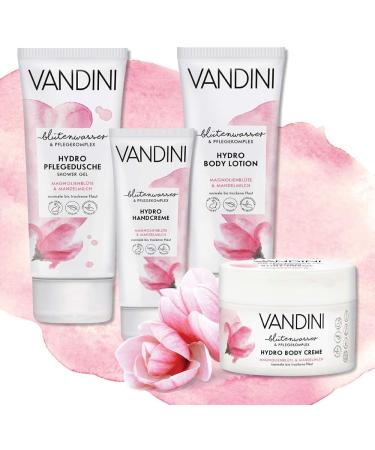 VANDINI Hydro Body Lotion Woman with Magnolia Flower and Almond Milk - Moisturizing Lotion for Normal to Dry Skin - Vegan Free from Silicones Parabens and Mineral Oils (1x 200ml) - Buy Online on GoSupps.com