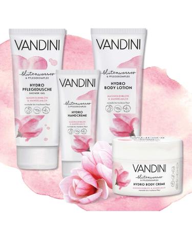 Vandini Hydro Body Lotion for Women - Vegan Magnolia Blossom & Almond Milk - Paraben & Silicone-Free - Hydrating Lotion for Normal to Dry Skin (2x200ml) - Buy Online on GoSupps.com